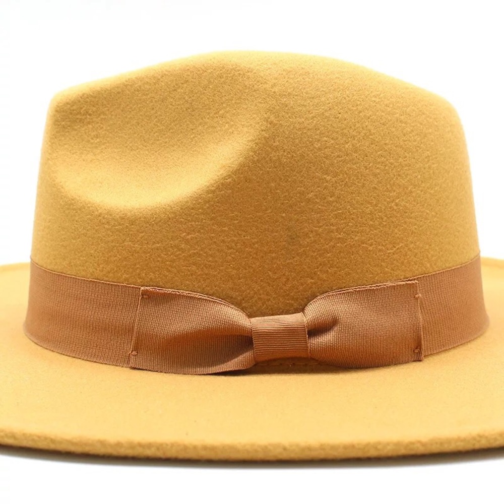 Wide Brim Wool Panama Boho Hat - Picture 5 of 7